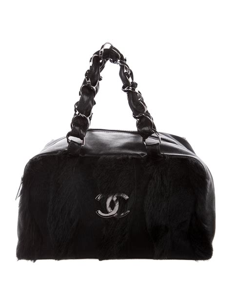 chanel fur handbags|fur chanel bags for women.